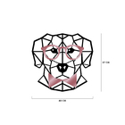 Escultura De Parede Decorativo Animal Cachorro Rose 40x37cm