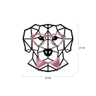 Escultura De Parede Decorativo Animal Cachorro Rose 50x47cm