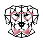 Escultura De Parede Decorativo Animal Cachorro Rose 50x47cm