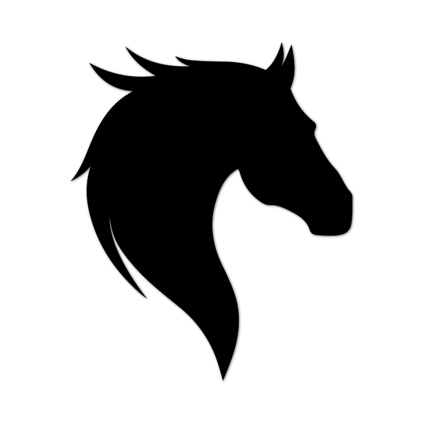 Escultura De Parede Decorativo Animal Cavalo Mdf 6mm 50x41cm