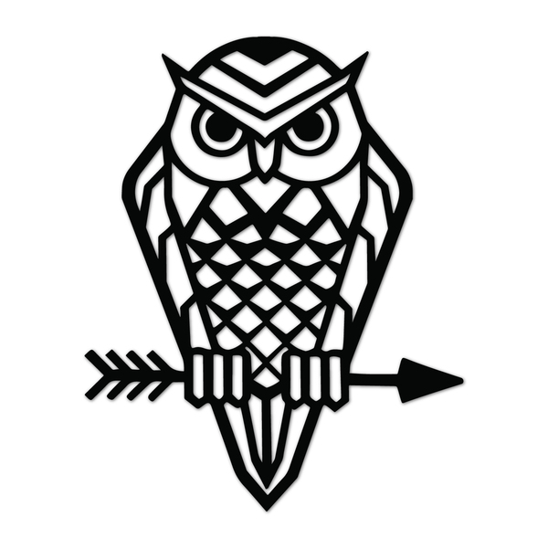 Escultura De Parede Decorativo Animal Coruja Mdf 6mm 40x31cm