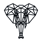 Escultura De Parede Decorativo Animal Elefante 60x57cm