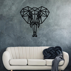 Escultura De Parede Decorativo Animal Elefante 60x57cm