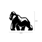 Escultura De Parede Decorativo Animal Gorila Mdf 6mm 40x33cm