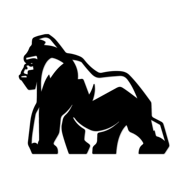 Escultura De Parede Decorativo Animal Gorila Mdf 6mm 60x47cm