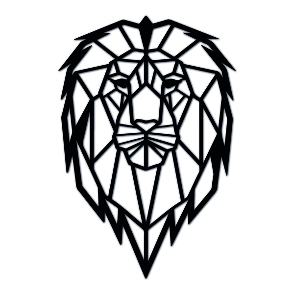 Escultura De Parede Decorativo Animal Leão Mdf 6mm 40x26cm