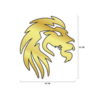 Escultura De Parede Decorativo Animal Leão Mdf 6mm Dourado 60