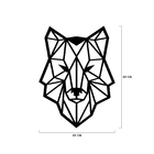 Escultura De Parede Decorativo Animal Lobo Mdf 6mm 60x45cm