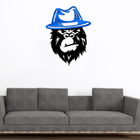 Escultura De Parede Decorativo Animal Macaco Azul 60x45cm