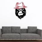 Escultura De Parede Decorativo Animal Macaco Rose 40x30cm