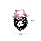 Escultura De Parede Decorativo Animal Macaco Rose 40x30cm