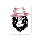 Escultura De Parede Decorativo Animal Macaco Rose 60x45cm