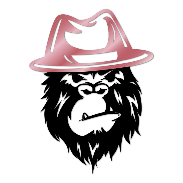 Escultura De Parede Decorativo Animal Macaco Rose 60x45cm