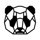 Escultura De Parede Decorativo Animal Panda Mdf 6mm 50x44cm