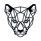 Escultura De Parede Decorativo Animal Puma Mdf 6mm 60x58cm