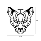 Escultura De Parede Decorativo Animal Puma Mdf 6mm 60x58cm