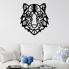 Escultura De Parede Decorativo Animal Tigre Mdf 6mm 50x44cm
