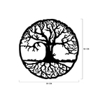 Escultura De Parede Decorativo Arvore Da Vida 50x50cm