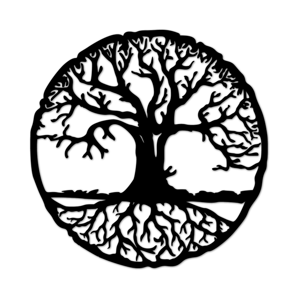 Escultura De Parede Decorativo Arvore Da Vida 50x50cm