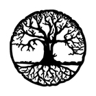 Escultura De Parede Decorativo Arvore Da Vida 60x60cm