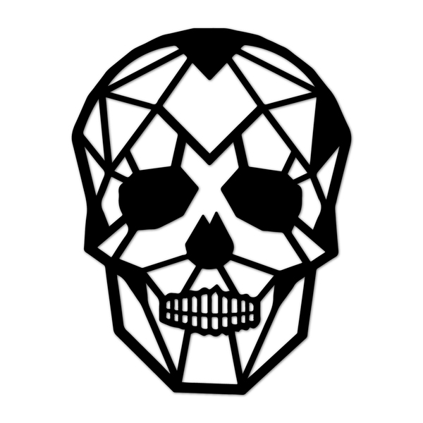 Escultura De Parede Decorativo Caveira Mdf 6mm 50x38cm