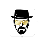 Escultura De Parede Decorativo Cinema Walter White Dourado 40