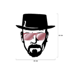 Escultura De Parede Decorativo Cinema Walter White Rose 50x45