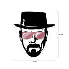 Escultura De Parede Decorativo Cinema Walter White Rose 60x54