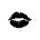 Escultura De Parede Decorativo Makeup Boca Mdf 6mm Preto 50x3