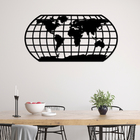 Escultura De Parede Decorativo Mapa Mundi Mdf 6mm 60x30cm