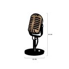 Escultura De Parede Decorativo Microfone Clássico Bronze 50x2