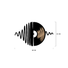 Escultura De Parede Decorativo Musica Disco De Vinil Bronze 4