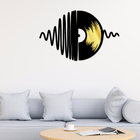 Escultura De Parede Decorativo Musica Disco De Vinil Dourado