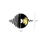 Escultura De Parede Decorativo Musica Disco De Vinil Dourado