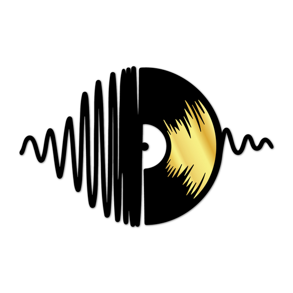 Escultura De Parede Decorativo Musica Disco De Vinil Dourado