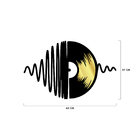 Escultura De Parede Decorativo Musica Disco De Vinil Dourado