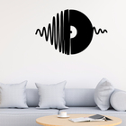 Escultura De Parede Decorativo Musica Disco De Vinil Preto 50