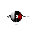 Escultura De Parede Decorativo Musica Disco De Vinil Vermelho