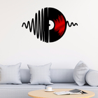 Escultura De Parede Decorativo Musica Disco De Vinil Vermelho