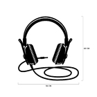 Escultura De Parede Decorativo Musica Headphone 60x56cm