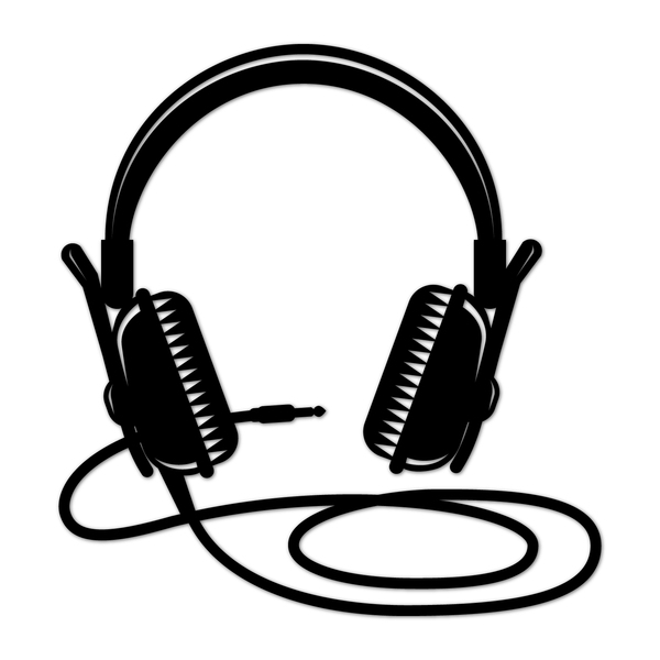 Escultura De Parede Decorativo Musica Headphone 60x56cm