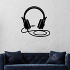 Escultura De Parede Decorativo Musica Headphone 60x56cm