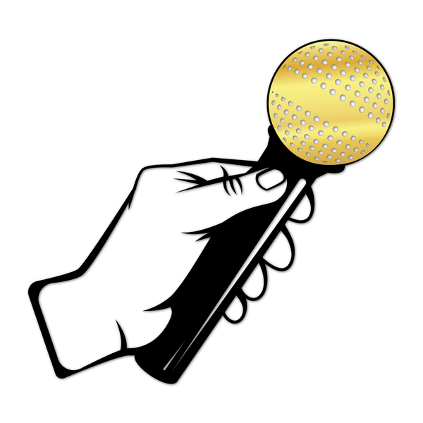 Escultura De Parede Decorativo Musica Microfone Dourado 50x48