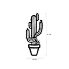Escultura De Parede Decorativo Natureza Cacto 50x20cm