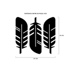 Escultura De Parede Decorativo Penas Indígenas 50x52cm