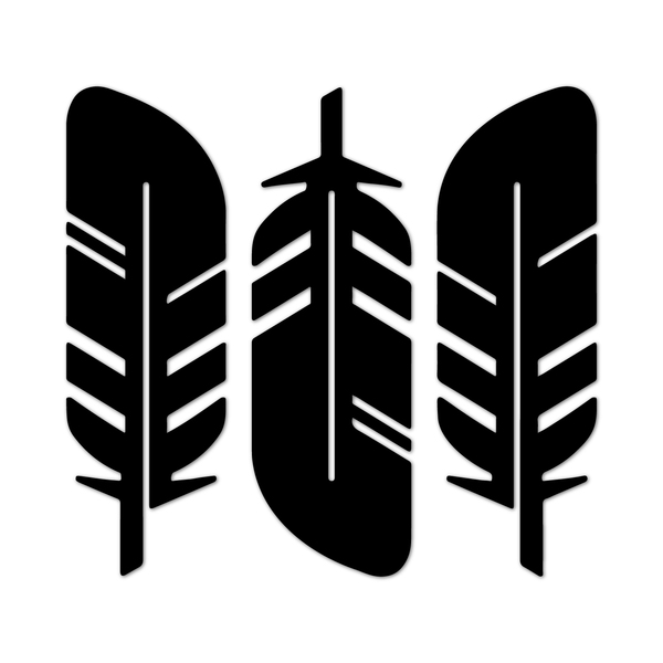 Escultura De Parede Decorativo Penas Indígenas 60x61cm