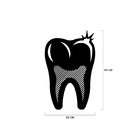 Escultura De Parede Decorativo Profissão Dentista 40x25cm