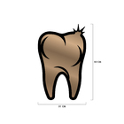 Escultura De Parede Decorativo Profissão Dentista Bronze 50x3