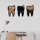 Escultura De Parede Decorativo Profissão Dentista Bronze 60x1