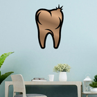 Escultura De Parede Decorativo Profissão Dentista Bronze 60x3